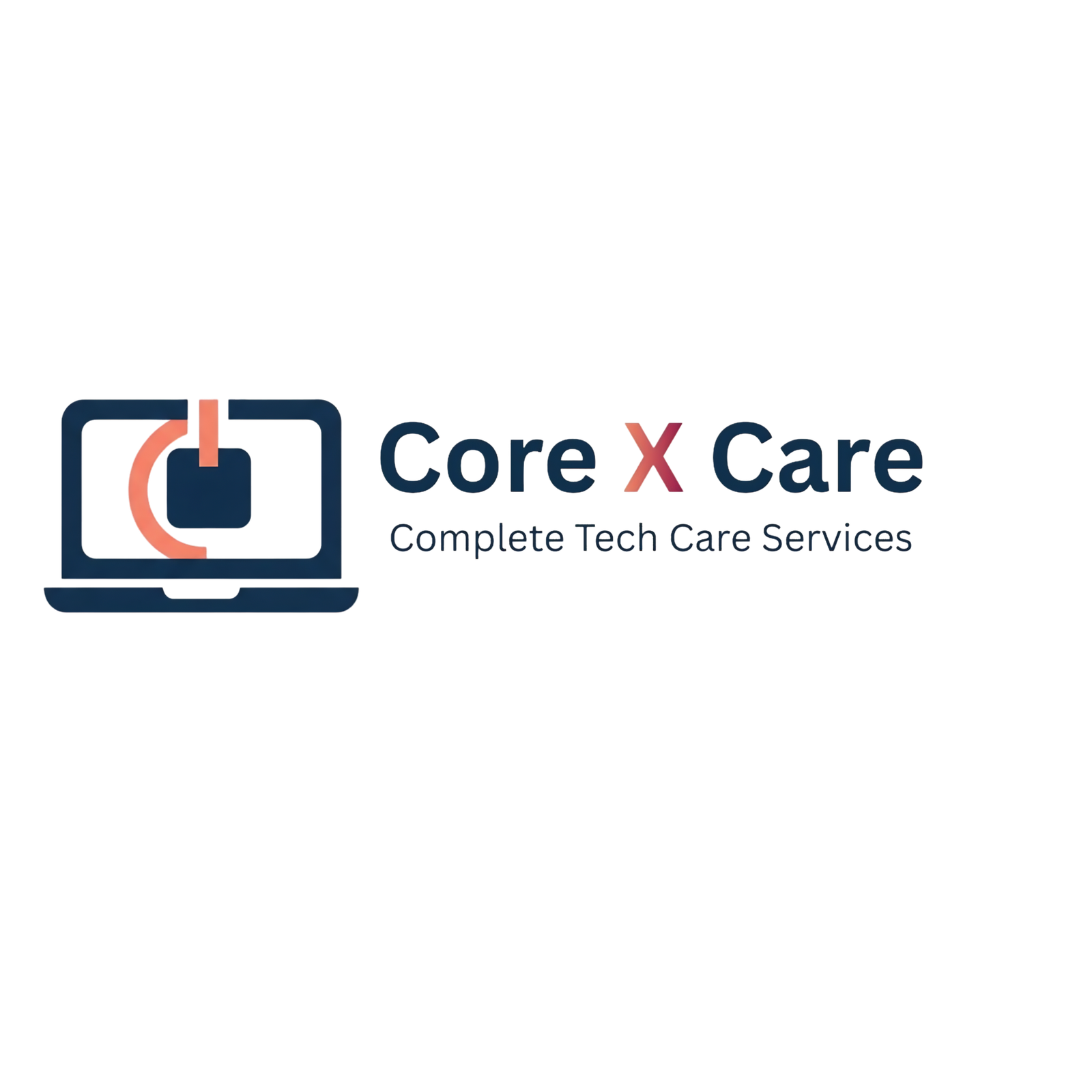 Core X Care logo featuring a laptop icon and the text “Core X Care.”